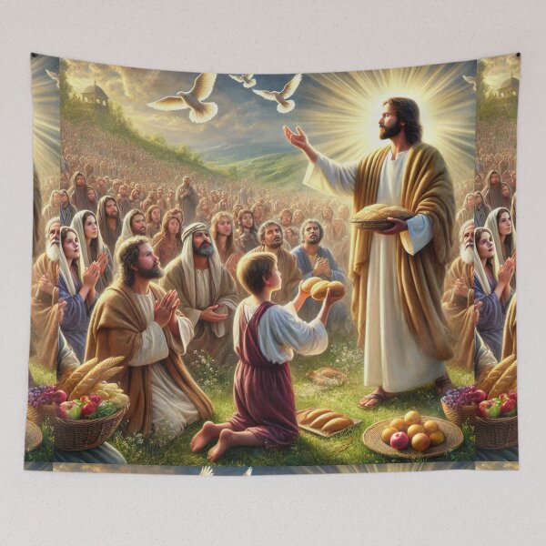 Item preview, The Blessing of the Loaves and Fishes: The Miracle Begins designed and sold by Meta2Physical.