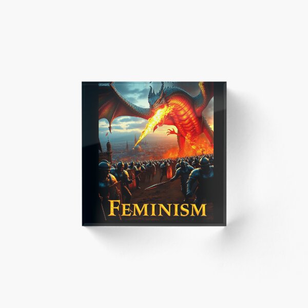 Item preview, Feminist Dragon Meme Sticker | Empowered & Funny designed and sold by Earth Nature Creations.