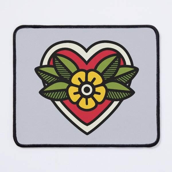Item preview, Americana Tattoo Flower Heart designed and sold by Skull Fern.