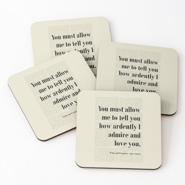 Item preview, Jane Austen Pride and Prejudice Quote Art designed and sold by kakarikihill.