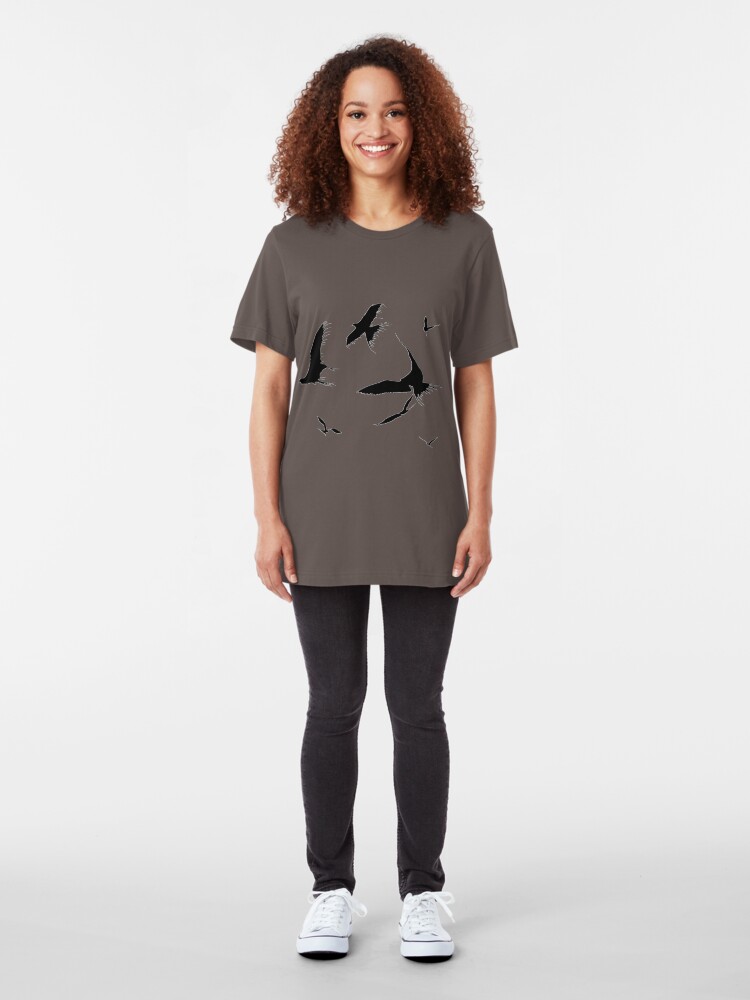 Alternate view of Frigate Birds - Ascending Slim Fit T-Shirt