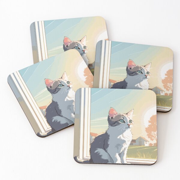 Item preview, A cute little cat is waiting for its owner to return. designed and sold by Whose-sweat.