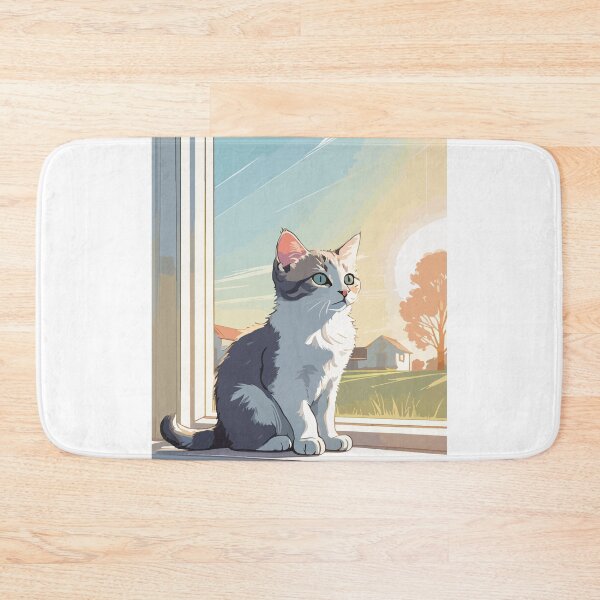 Item preview, A cute little cat is waiting for its owner to return. designed and sold by Whose-sweat.