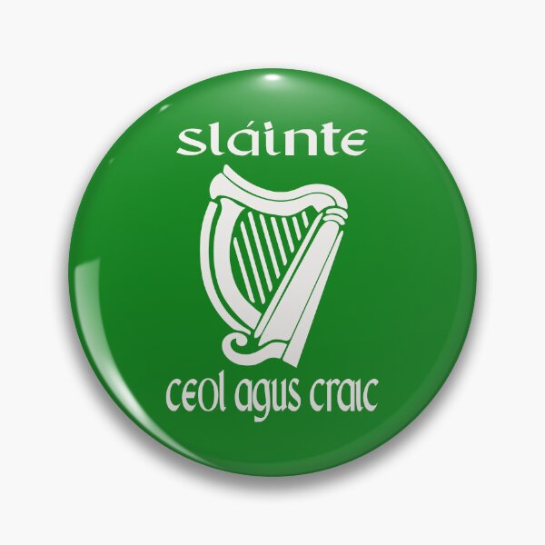 Item preview, Sláinte Ceol Agus Craic Gaelic Irish Funny St Patrick’s Day Pride Eire Harp  designed and sold by Bad Kitty Designz.
