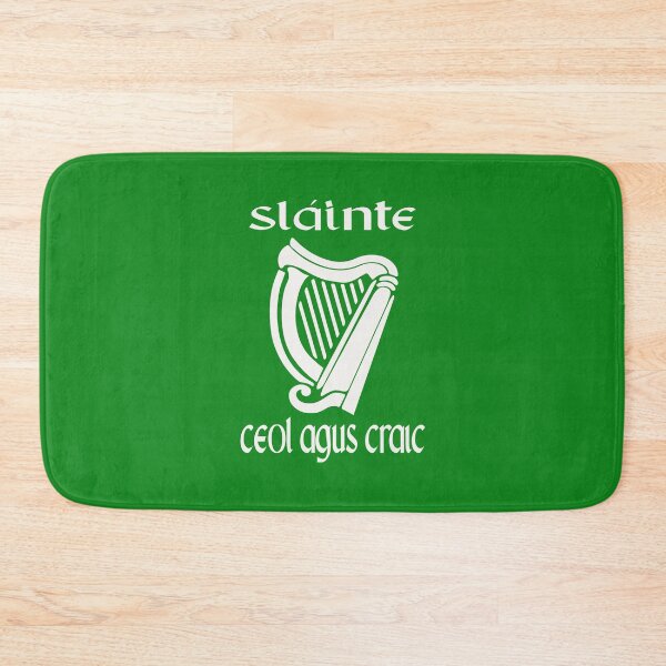 Item preview, Sláinte Ceol Agus Craic Gaelic Irish Funny St Patrick’s Day Pride Eire Harp  designed and sold by Bad Kitty Designz.