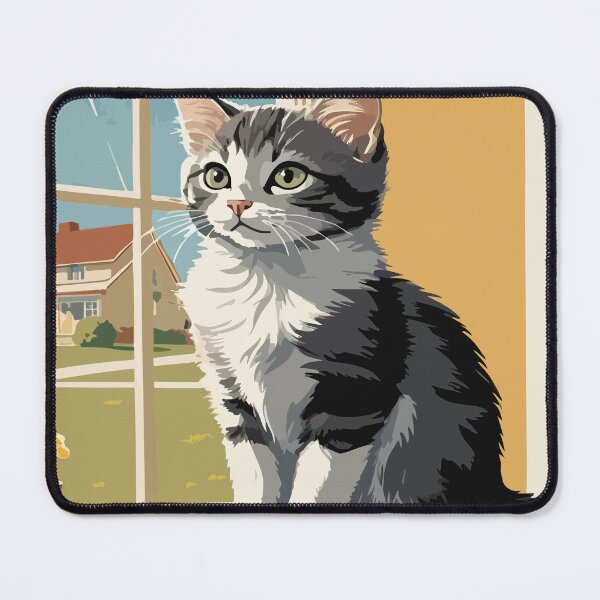 Item preview, A cute little cat is waiting for its owner to return. designed and sold by Whose-sweat.