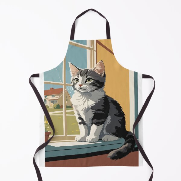 Item preview, A cute little cat is waiting for its owner to return. designed and sold by Whose-sweat.