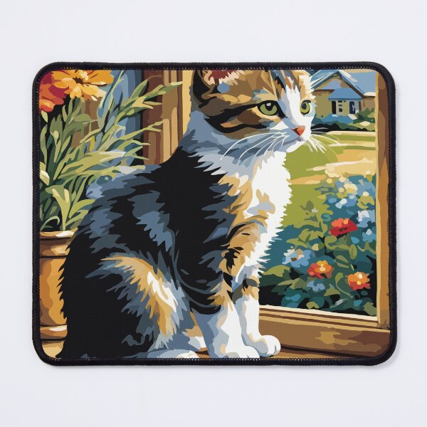 Item preview, A cute little cat is waiting for its owner to return. designed and sold by Whose-sweat.