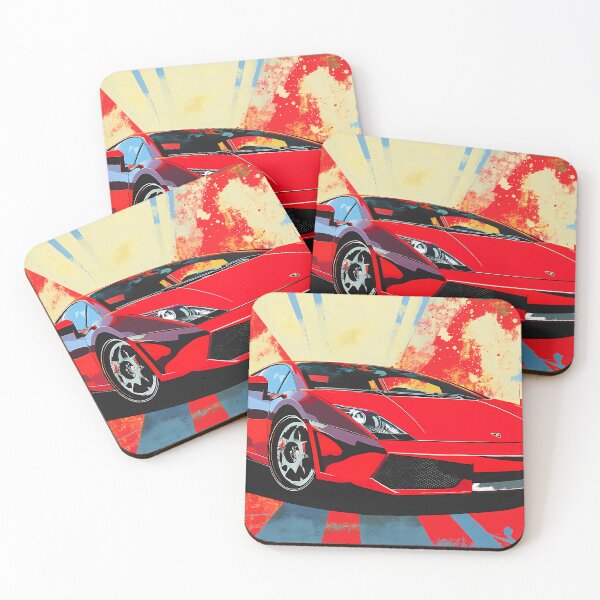 Item preview, Red Fury – Lamborghini Gallardo LP Pop Art III designed and sold by AutoPopStudio.