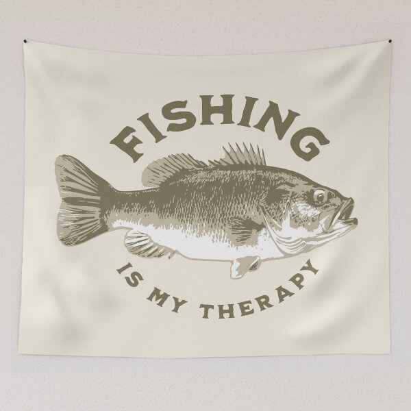 Item preview, Fishing is My Therapy - Largemouth Bass designed and sold by BlueSkyTheory.