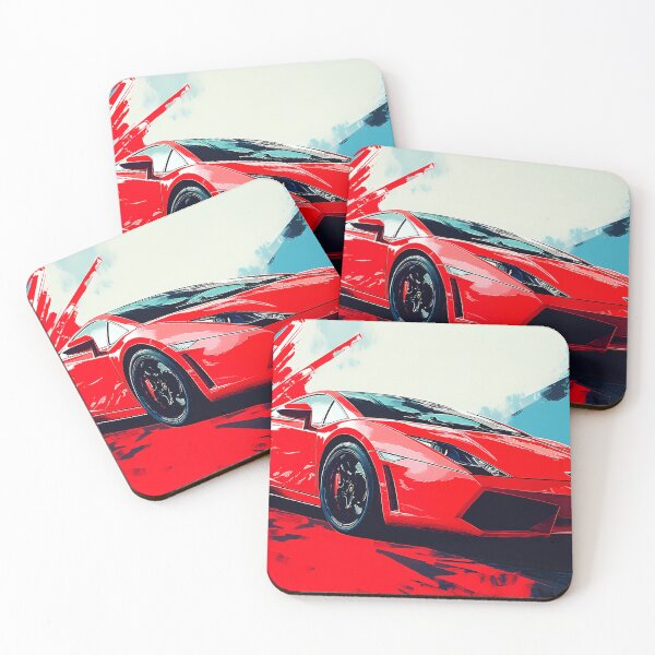 Item preview, Red Fury – Lamborghini Gallardo LP Pop Art III designed and sold by AutoPopStudio.