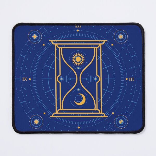 Item preview, astrology spacetime mythology hourglass sun and moon galaxy background gypsy or tarot card style designed and sold by NiamLab.