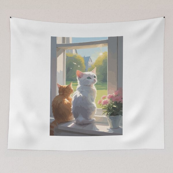 Item preview, A cute little cat is waiting for its owner to return. designed and sold by Whose-sweat.