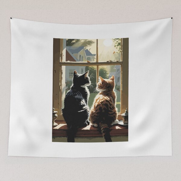 Item preview, A cute little cat is waiting for its owner to return. designed and sold by Whose-sweat.