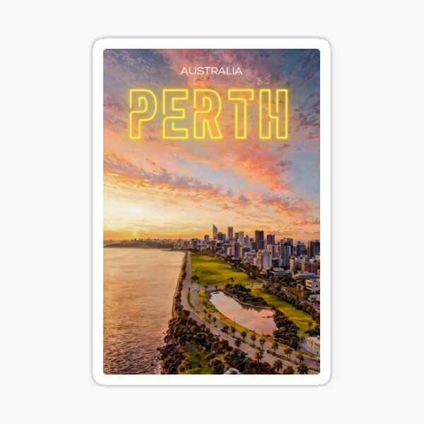 Item preview, Perth Skyline at Sunset – Stunning Australia Art designed and sold by twentytwo ART souvenir designs.