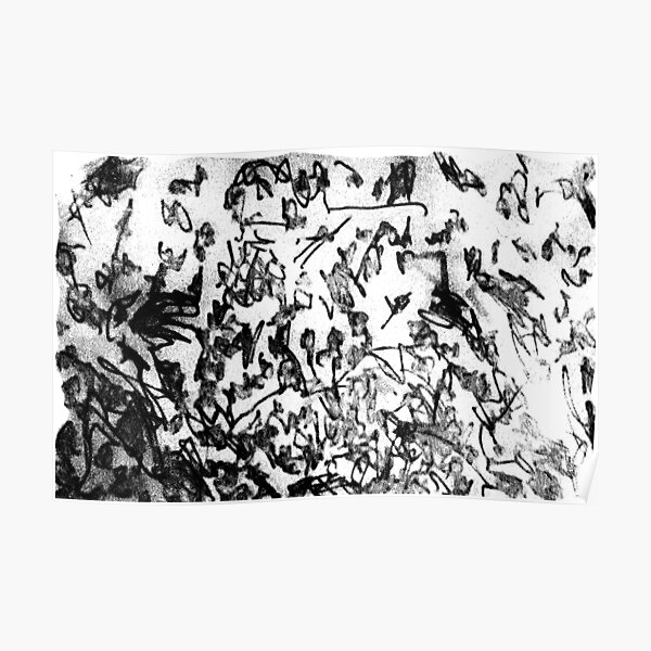 Océane Scribble Black Poster