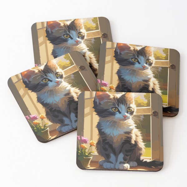 Item preview, A cute little cat is waiting for its owner to return. designed and sold by Whose-sweat.