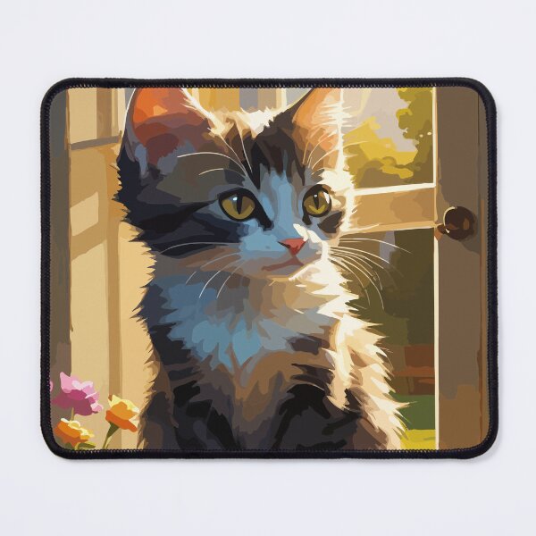 Item preview, A cute little cat is waiting for its owner to return. designed and sold by Whose-sweat.