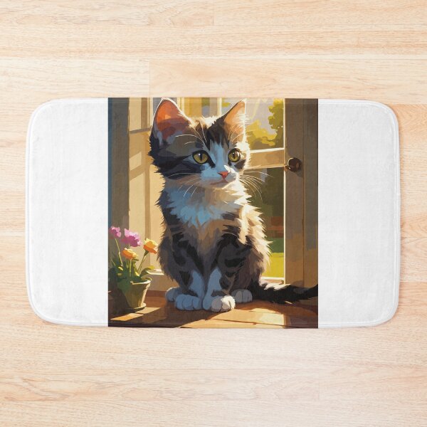 Item preview, A cute little cat is waiting for its owner to return. designed and sold by Whose-sweat.