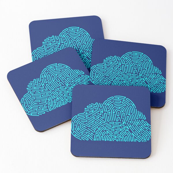 Item preview, cyber security cloud shape combined fingerprint electronic pattern designed and sold by NiamLab.