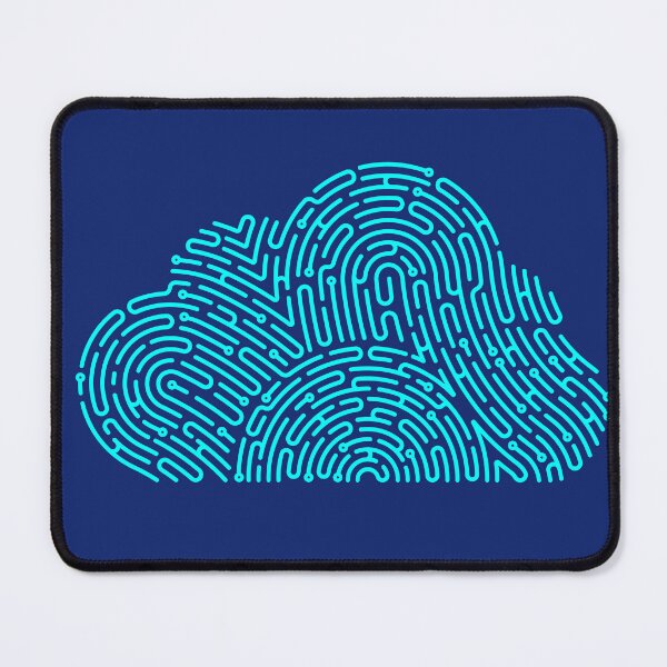 Item preview, cyber security cloud shape combined fingerprint electronic pattern designed and sold by NiamLab.