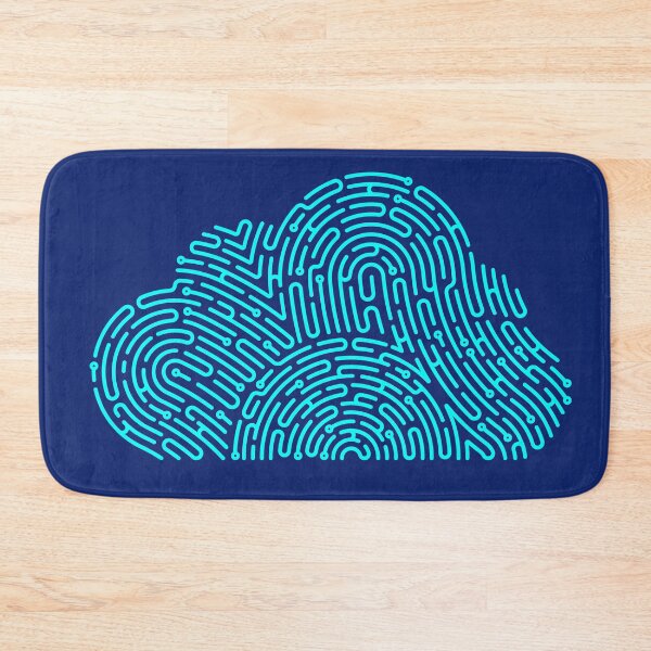 Item preview, cyber security cloud shape combined fingerprint electronic pattern designed and sold by NiamLab.
