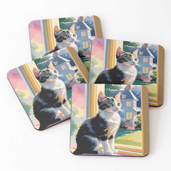 Item preview,  A cute little cat is waiting for its owner to return. designed and sold by Whose-sweat.