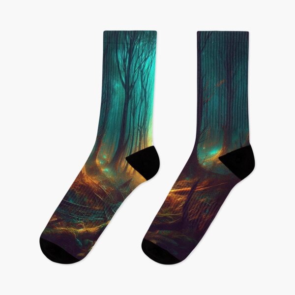 Artikelvorschau, KI-generierter Wald, dystopische Fantasie entworfen und verkauft von AI-this-is-AI.