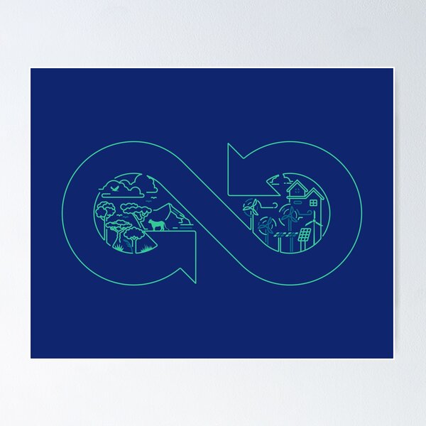 Item preview, sustainable energy resources eco friendly infinity sign combined with ecology system designed and sold by NiamLab.