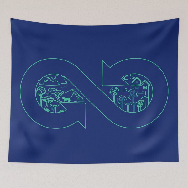 Item preview, sustainable energy resources eco friendly infinity sign combined with ecology system designed and sold by NiamLab.