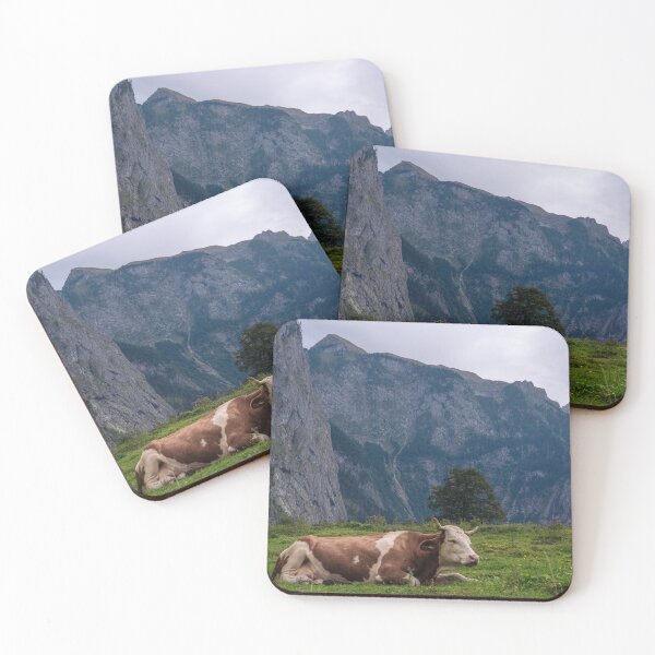 Item preview, Cow on the grass in the German countryside of Berchtesgaden designed and sold by WorldScenery.