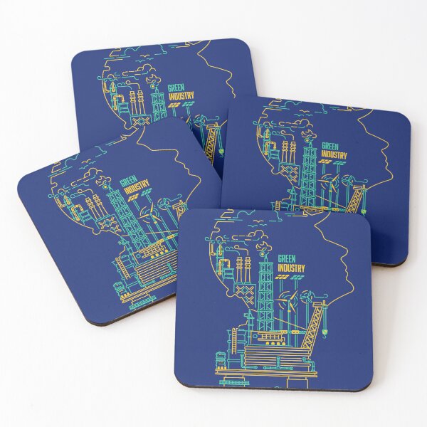 Item preview, green industry oil rig engineering outline graphic of engineer oil refinery station sustainable energy resources designed and sold by NiamLab.
