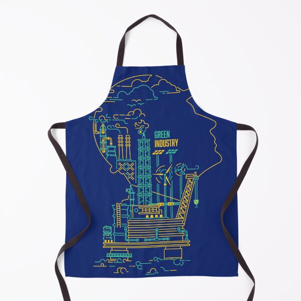 Item preview, green industry oil rig engineering outline graphic of engineer oil refinery station sustainable energy resources designed and sold by NiamLab.