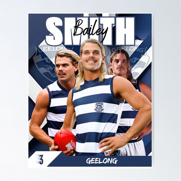 Item preview, Bailey Smith Geelong Football Club AFL Aussie Rules Footy designed and sold by tigersman32.
