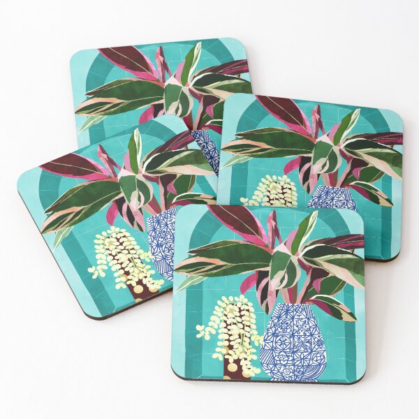 Item preview, Moroccan Shelfie | Tropical Teal Plants Botanical | Exotic Modern Bohemian Eclectic Décor  designed and sold by 83oranges.com.