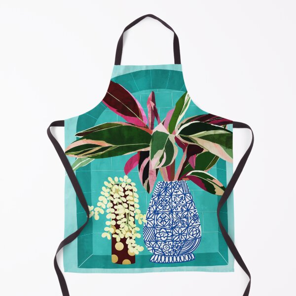 Aperçu de l'œuvre Étagère marocaine | Plantes tropicales de sarcelles botaniques | Décor éclectique bohème moderne exotique créée et vendue par 83oranges.com.
