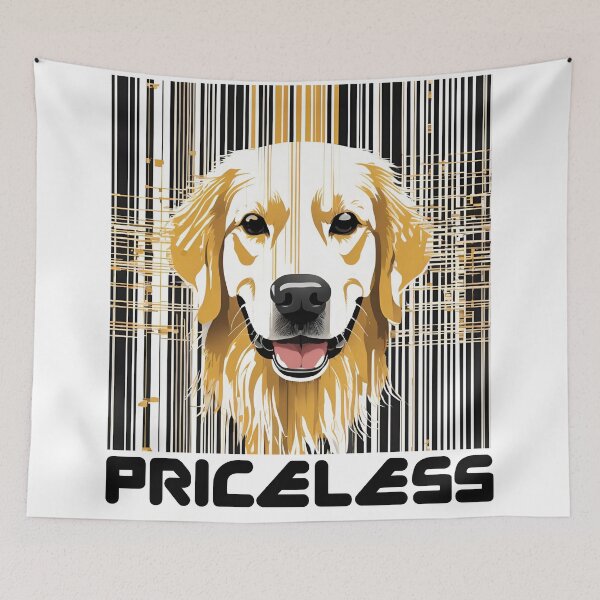 Item preview, Priceless Golden Retriever – Barcode-Inspired Dog Art designed and sold by Fredster1966.