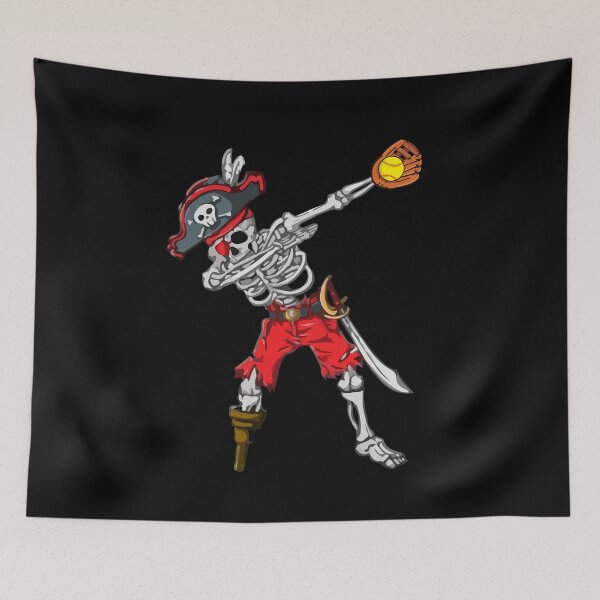 Item preview, Dabbing Skeleton Pirate Softball Ball Halloween Costume designed and sold by Dressed For  Duty.
