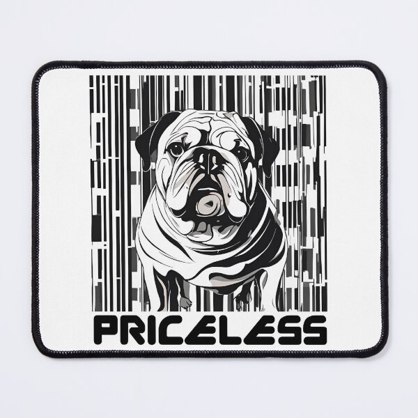 Artikelvorschau, Unbezahlbare englische Bulldogge – Barcode-Kunstdesign entworfen und verkauft von Fredster1966.