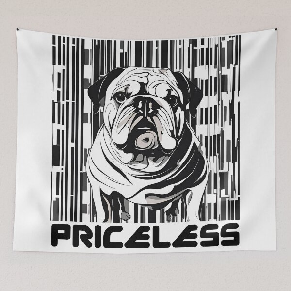 Item preview, Priceless English Bulldog – Barcode Art Design designed and sold by Fredster1966.
