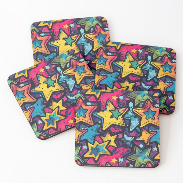 Item preview, Graffiti Stars Pattern designed and sold by KiwiGrizzly.