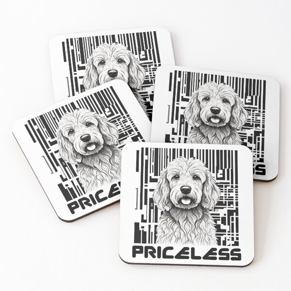 Item preview, Priceless Goldendoodle – Barcode-Inspired Dog Art designed and sold by Fredster1966.