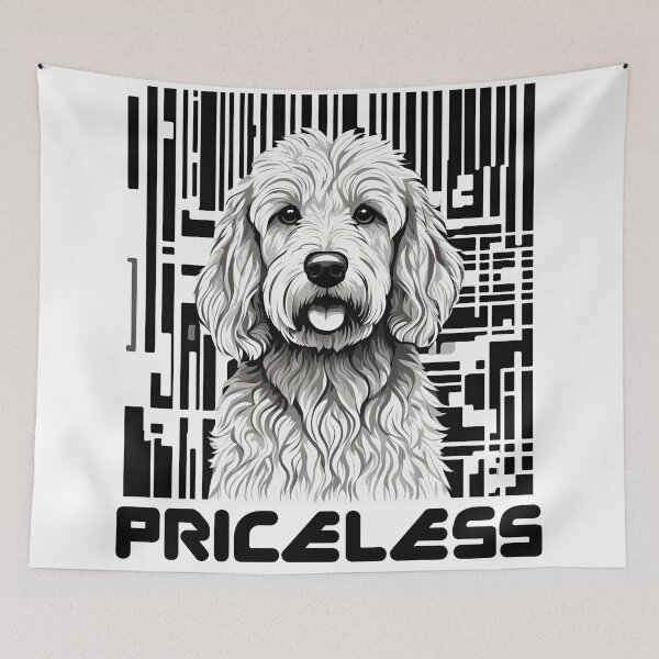 Item preview, Priceless Goldendoodle – Barcode-Inspired Dog Art designed and sold by Fredster1966.