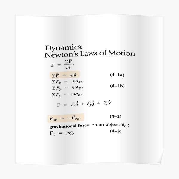 Dynamics: Newton&#39;s Laws of Motion, #Dynamics, #Newton, #Laws, #Motion, #NewtonLaws, #NewtonsLaws, #Physics Poster