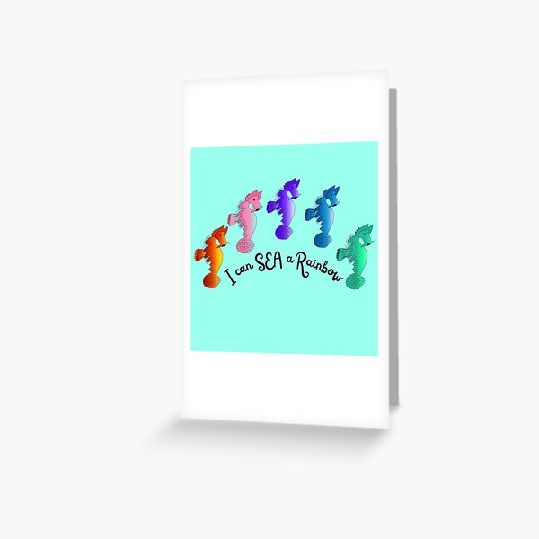 Item preview, I Can Sea a Rainbow Seahorses by Everything Eli designed and sold by EverythingEli.