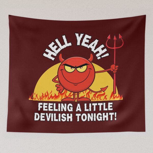 Item preview, Funny Devil Cartoon Hell Yeah! Frit-Tees designed and sold by Shean Fritts.