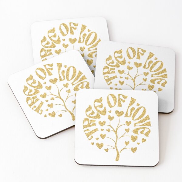 Item preview, Golden Glitter Tree of Love, Unique designed and sold by villacreativa.