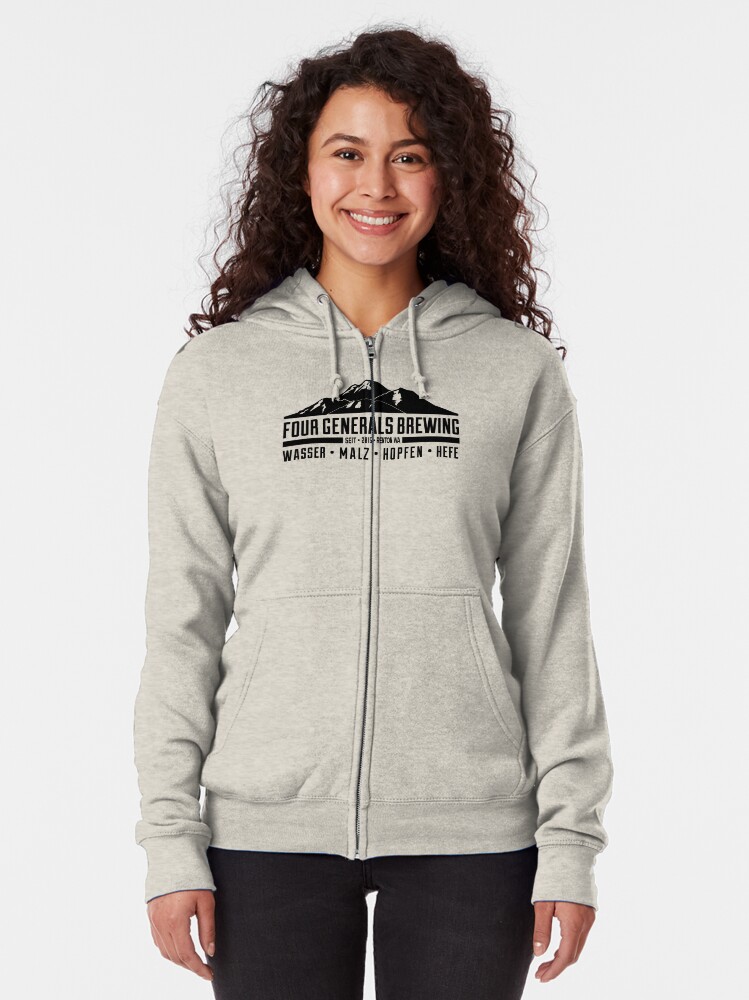 Thumbnail 2 of 5, Zipped Hoodie, Black Rectangle designed and sold by md11hud.