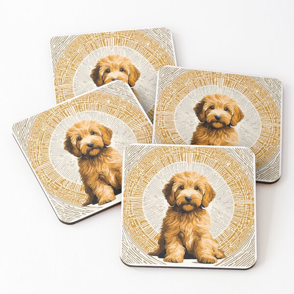 Item preview, Golden Glow Goldendoodle – Ornate Puppy Elegance designed and sold by Fredster1966.