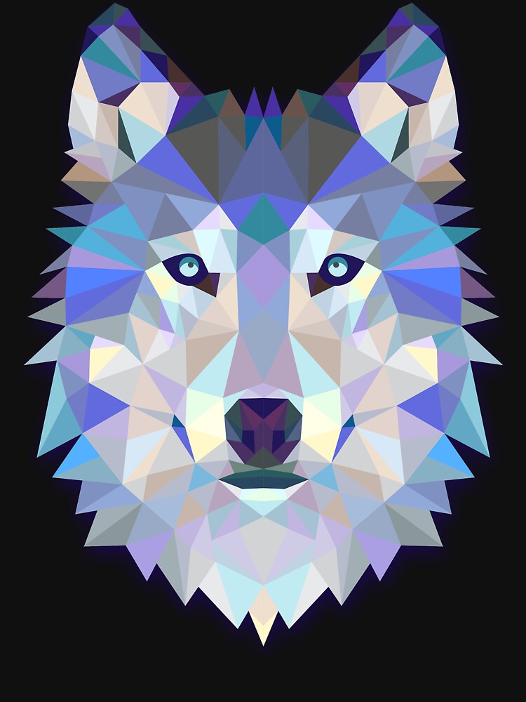 Thumbnail 5 of 5, Pullover Hoodie, Cool Colorful Wolf designed and sold by Twosided.